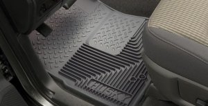 Ford F-450 Super Duty Floor Mats - Front - Husky Liners - Heavy Duty - Black - `08-`10